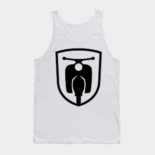 Moped motor scooter emblem (black) Tank Top